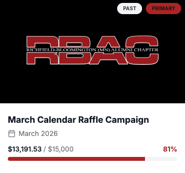 March Raffle Campaign Fundraiser